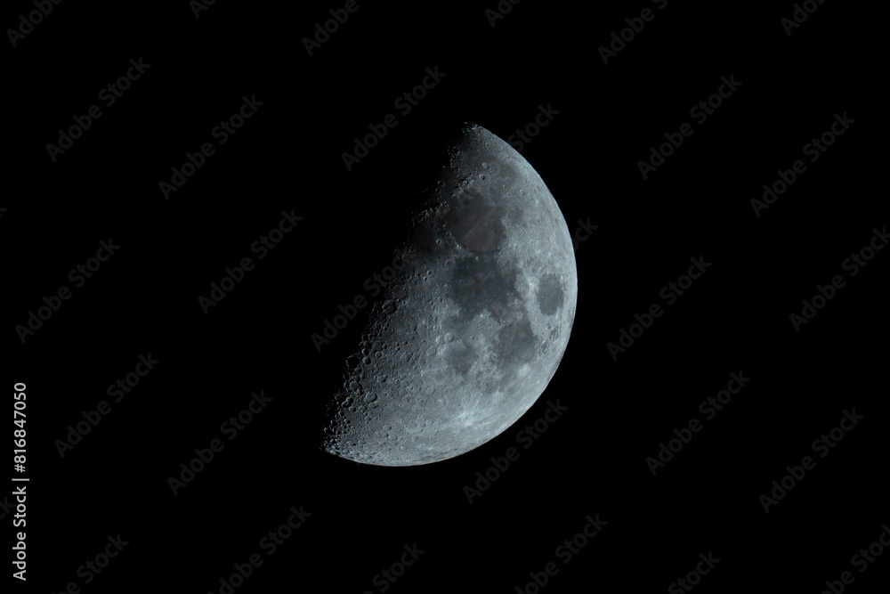 Crescent moon with black background Crescent moon with black background