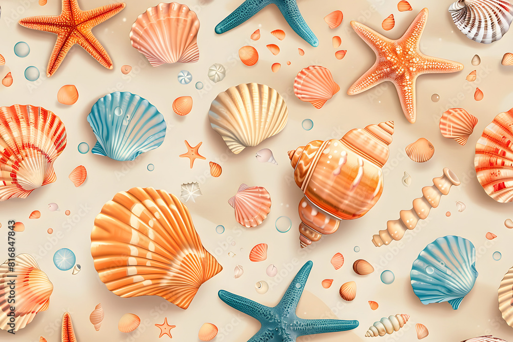 beach-inspired seamless pattern beach-inspired seamless pattern