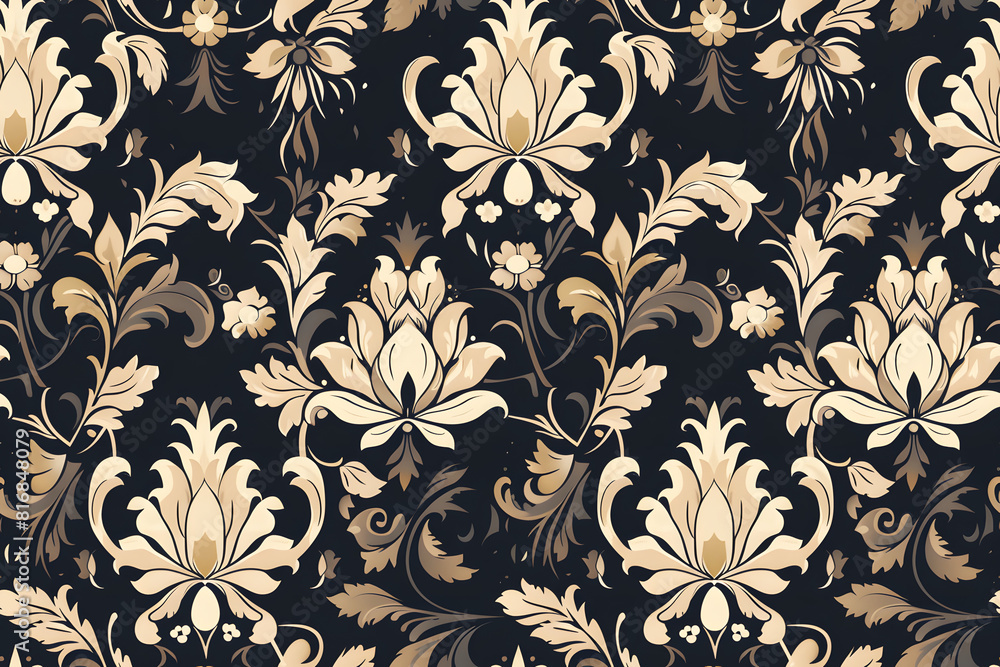 a damask-inspired seamless pattern a damask-inspired seamless pattern