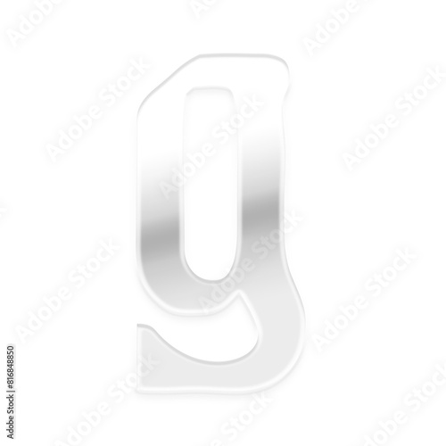 3D Metallic Alphabet G