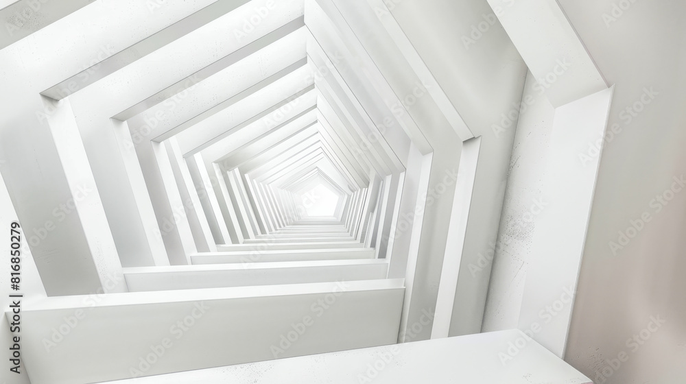 A white abstract architectural geometric background A white abstract architectural geometric background