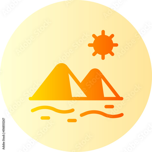 pyramid gradient icon