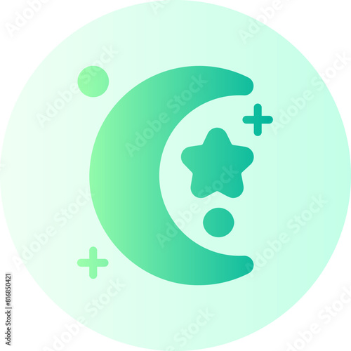 crescent moon gradient icon