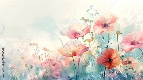 Ethereal Watercolor Floral ...