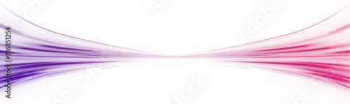 PNG. Acceleration speed motion on night road. Illustration of light ray, stripe line with blue light, speed motion background. Glitter blue wave light effect.	