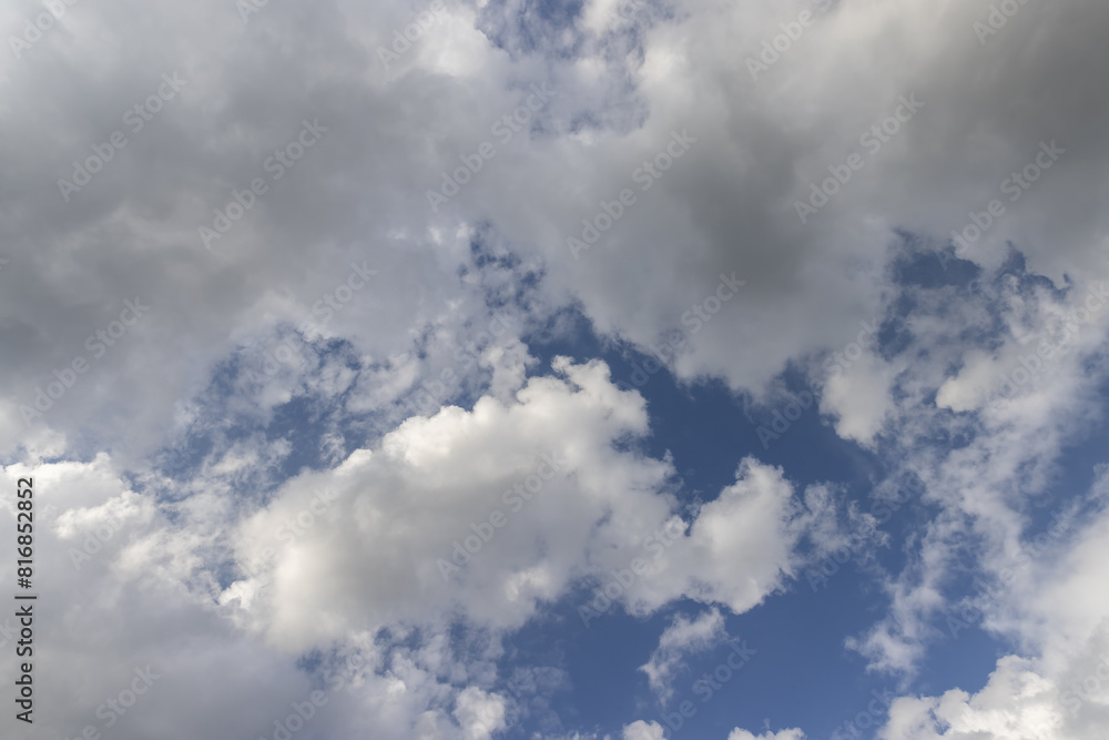 Fototapeta premium cloudy weather sky with clouds of white and gray