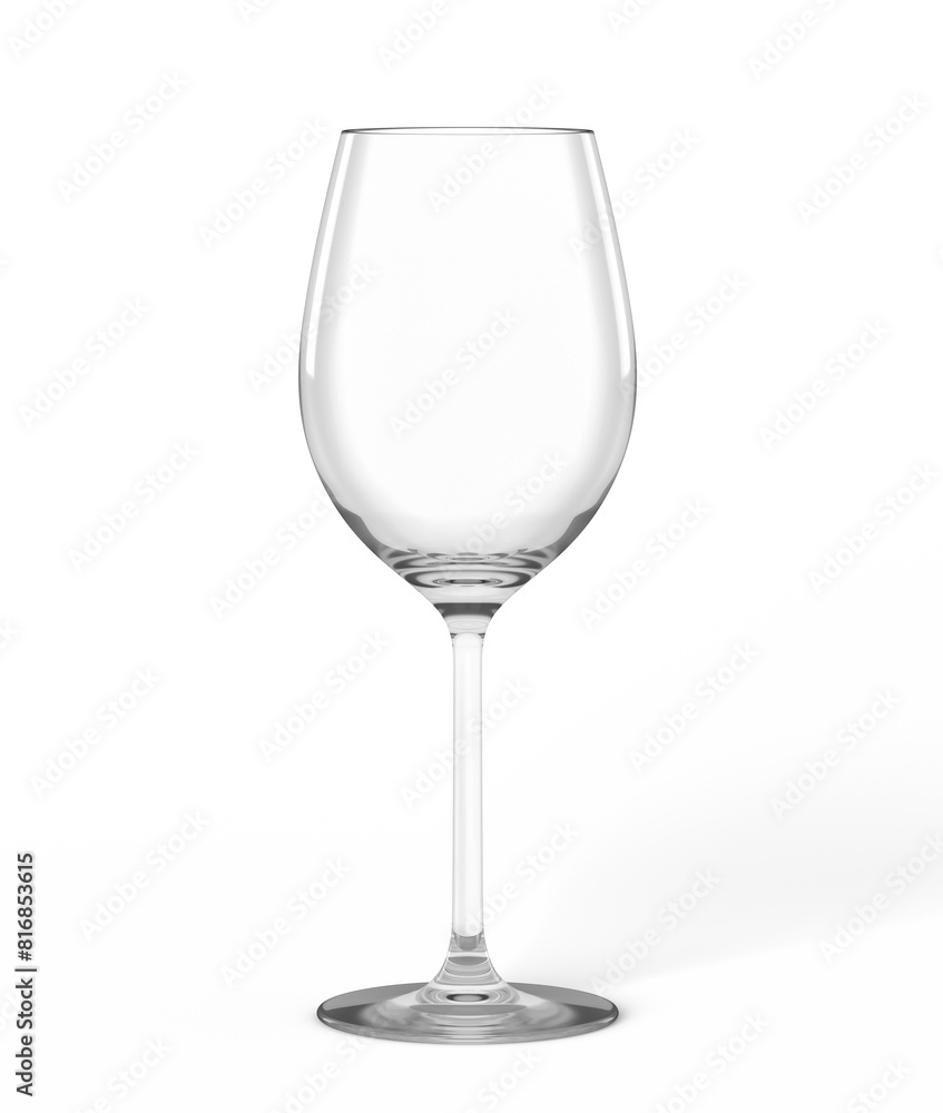 Empty wine glass on white background Empty wine glass on white background