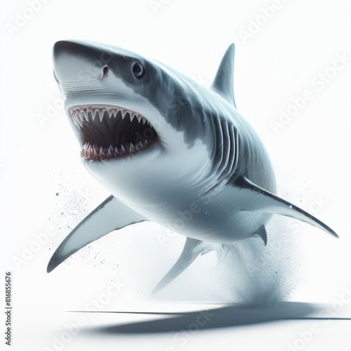 shark isolated on white