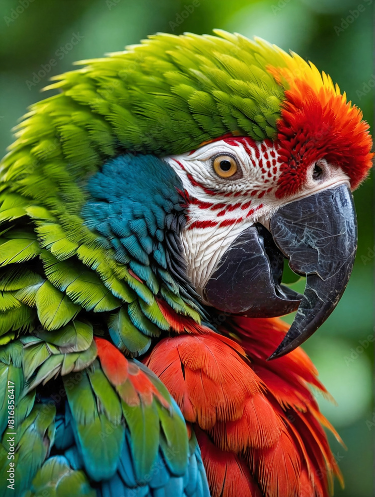 Fototapeta premium Colorful Tropical Macaw Parrot