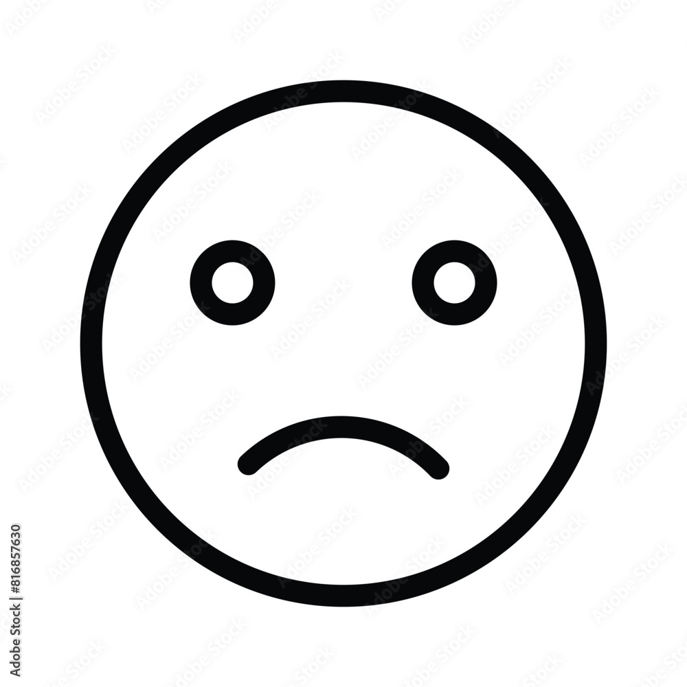 Get your hands on perfectly designed sad emoji icon, customizable vector Get your hands on perfectly designed sad emoji icon, customizable vector