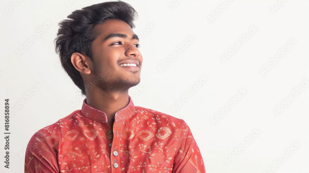 Side view of young and handsome indian man Side view of young and handsome indian man