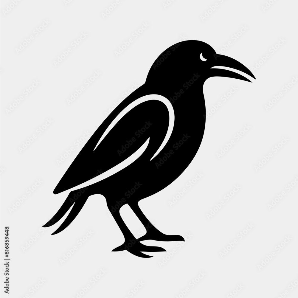 Obraz premium crow icon in simple style on a white background