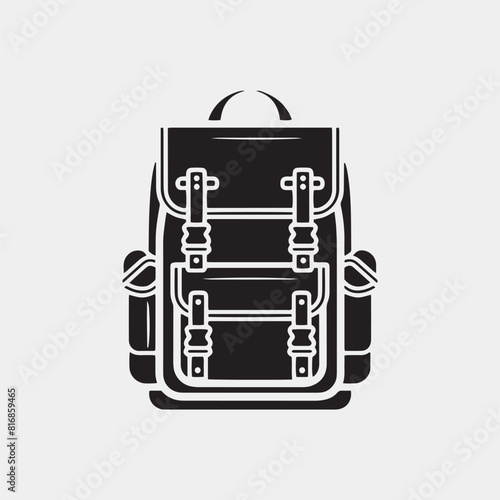 backpack icon design template vector isolated illustration