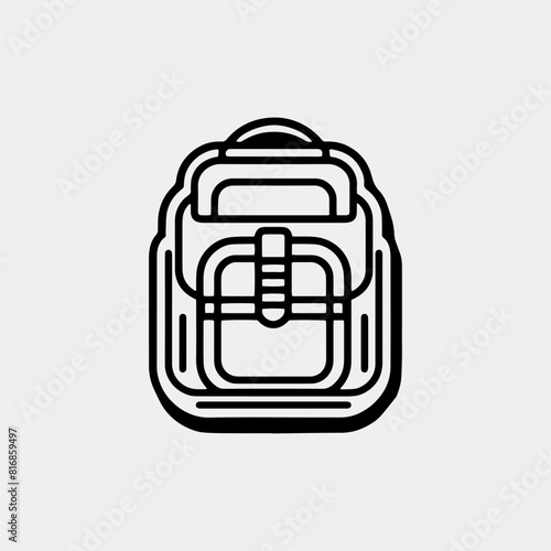 backpack icon vector illustration. symbol for your design and web