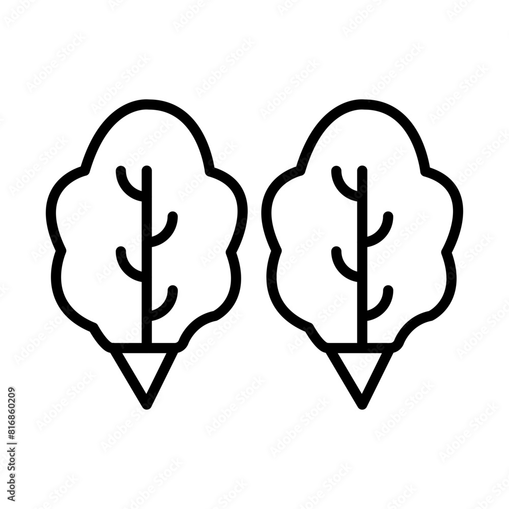Spinach line icon Spinach line icon