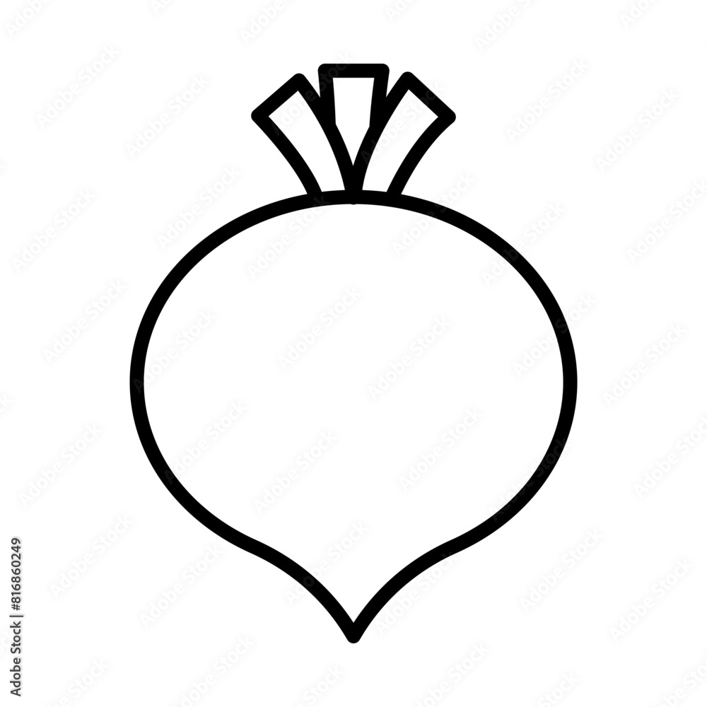 Fototapeta premium Beetroot line icon