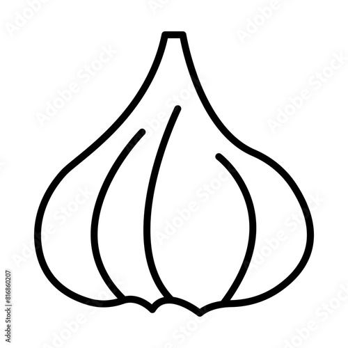 Garlic line icon