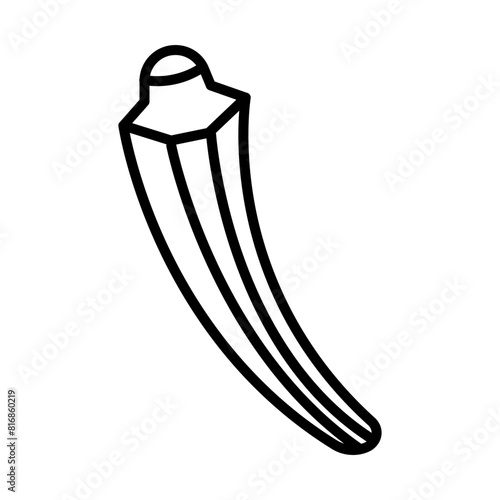 Okra line icon