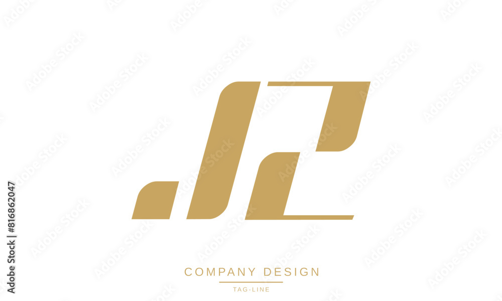 Obraz premium JZ, ZJ Abstract Letters Logo Monogram Font Icon Design Symbol