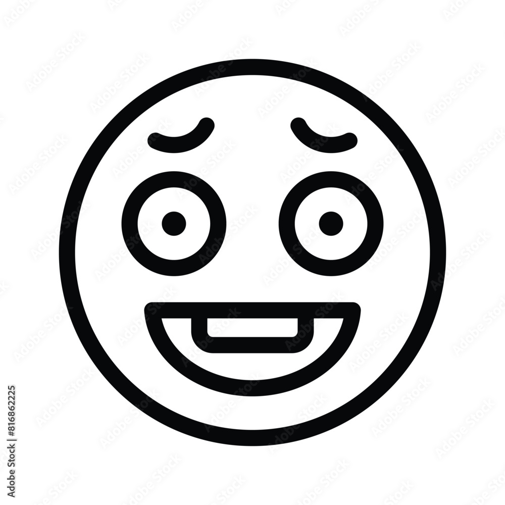 Creatively designed vector of happy face emoji in modern style Creatively designed vector of happy face emoji in modern style
