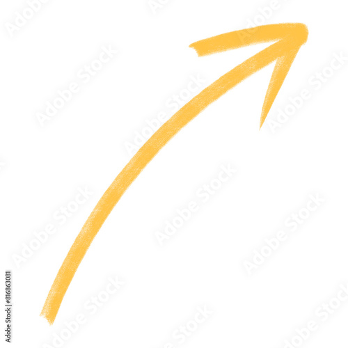 Yellow Arrow Chalk Arrow Marker Arrow Curve Arrow Painted Arrow Element Design Infographic Element