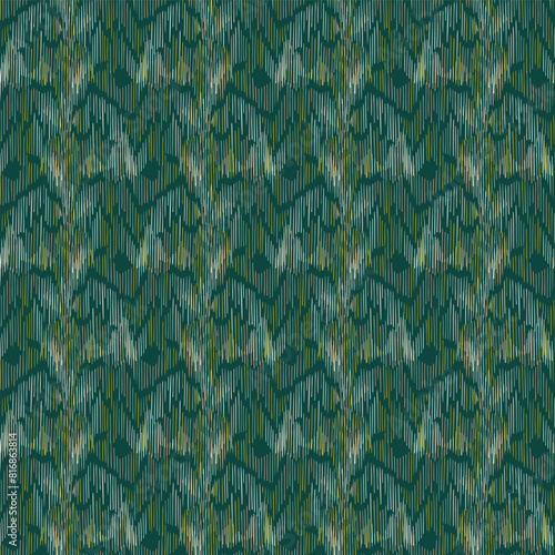 Summer meadow botanical hand drawn vector pattern. Retro fashion garden backdrop for decorative green pink floral seamless swatch. 