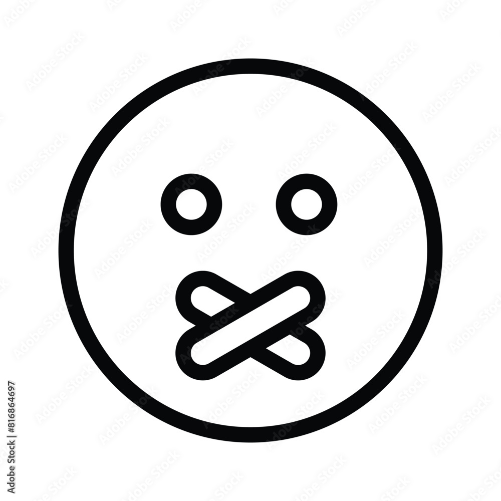 Sour face emoji icon, creative and premium vector Sour face emoji icon, creative and premium vector