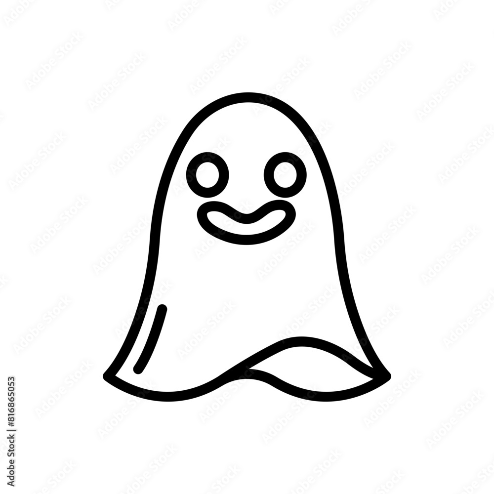 Ghost line icon. Ghost icon. Halloween icon isolated on white background. Transparent background, minimalist symbol. Vector images Ghost line icon. Ghost icon. Halloween icon isolated on white background. Transparent background, minimalist symbol. Vector images