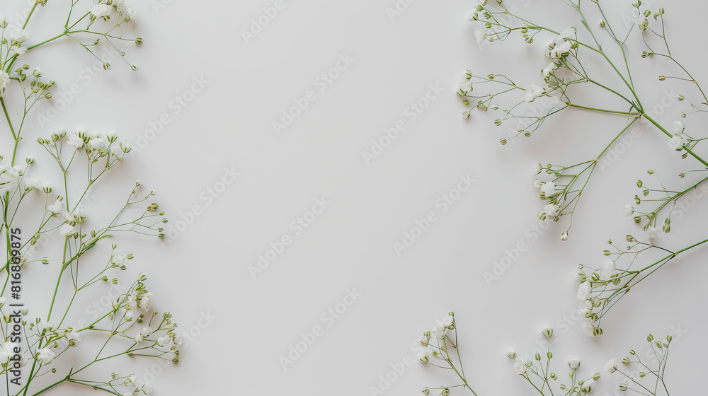 Abstract 3D flower frame Forget Me Not on white background. Abstract 3D flower frame Forget Me Not on white background.