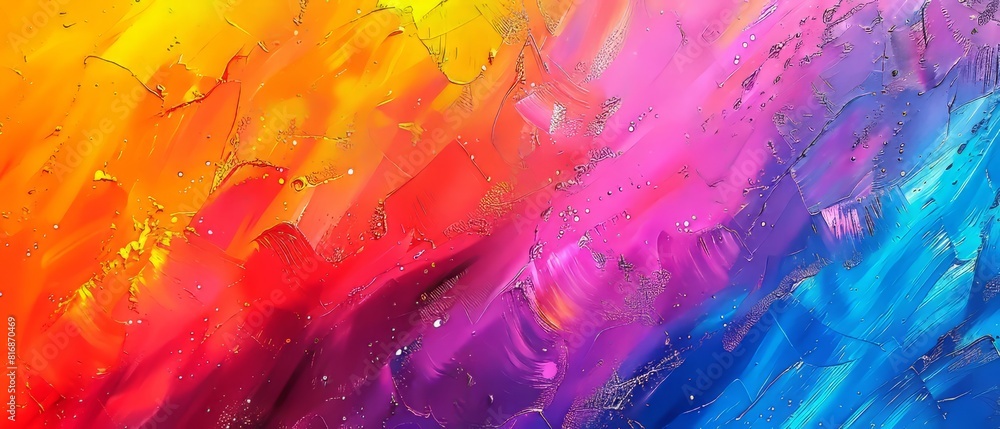 Colorful abstract painting with vibrant colors