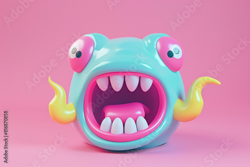 creative funny 3d icon style illustration isolated