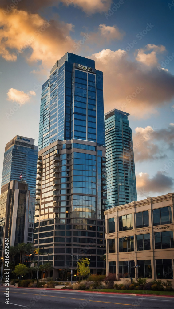 Downtown Vista, High-Rise Office Buildings in the Business District Downtown Vista, High-Rise Office Buildings in the Business District