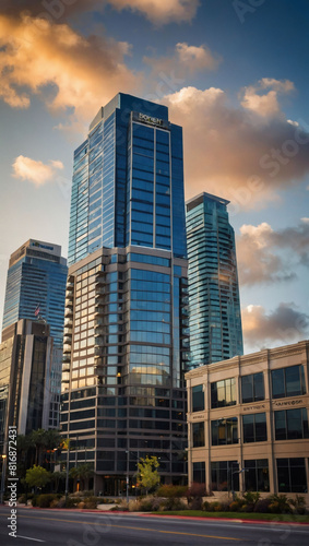 Downtown Vista  High-Rise Office Buildings in the Business District