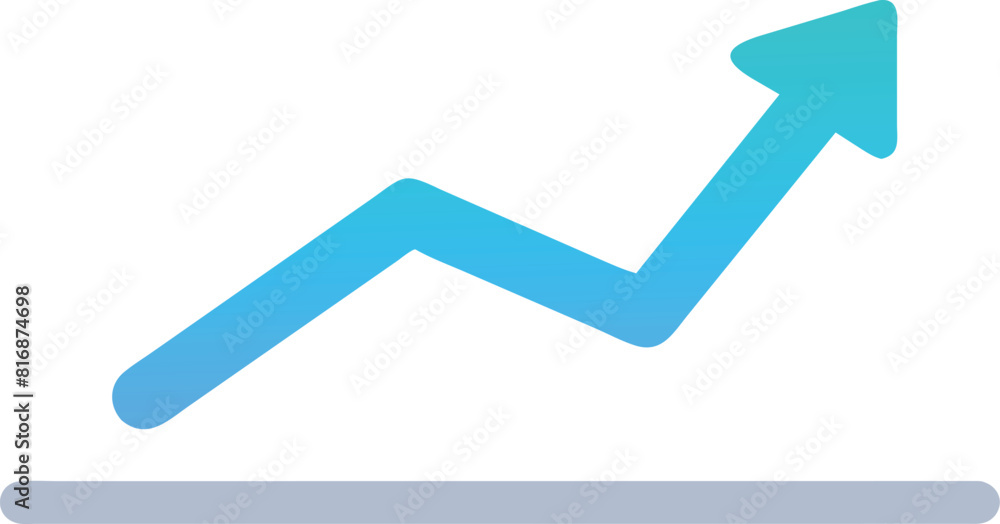 Growing chart icon. suitable for business and financial applications Growing chart icon. suitable for business and financial applications