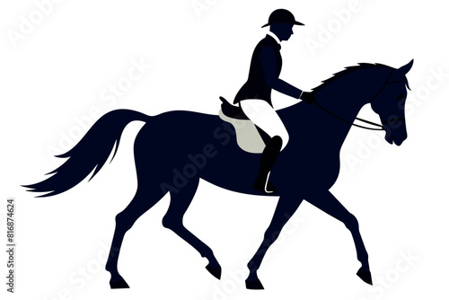 equestrian sport. A jockey on a horse strolling. A gentleman's game