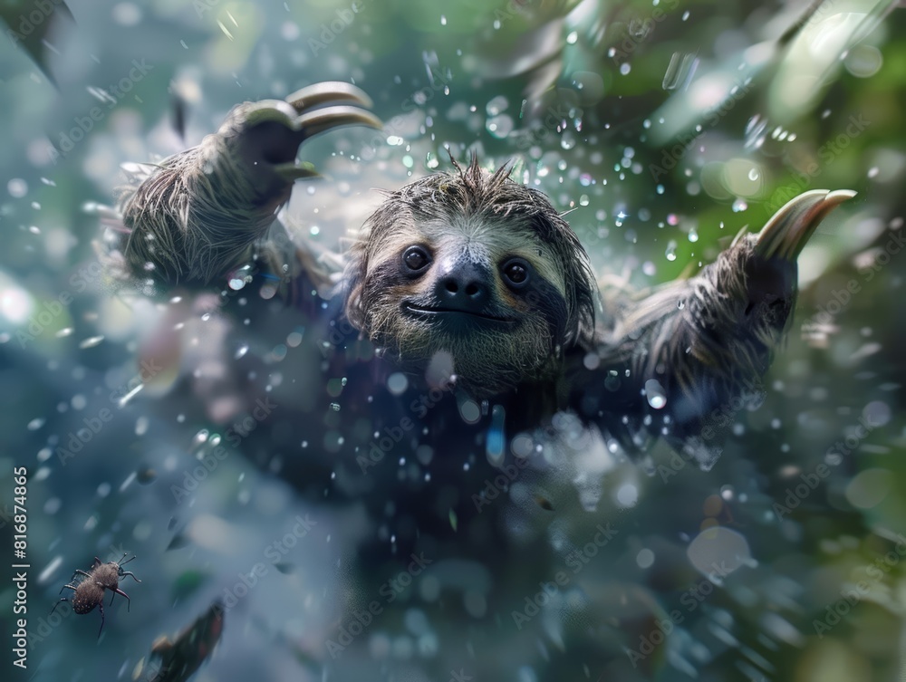 Fototapeta premium Close up of a sloth