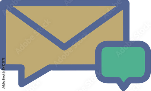 message icon. suitable for messengers and other applications related to communication and correspondence.