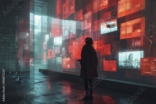 3D visualization of next-generation communication screens, designed with Documentary.