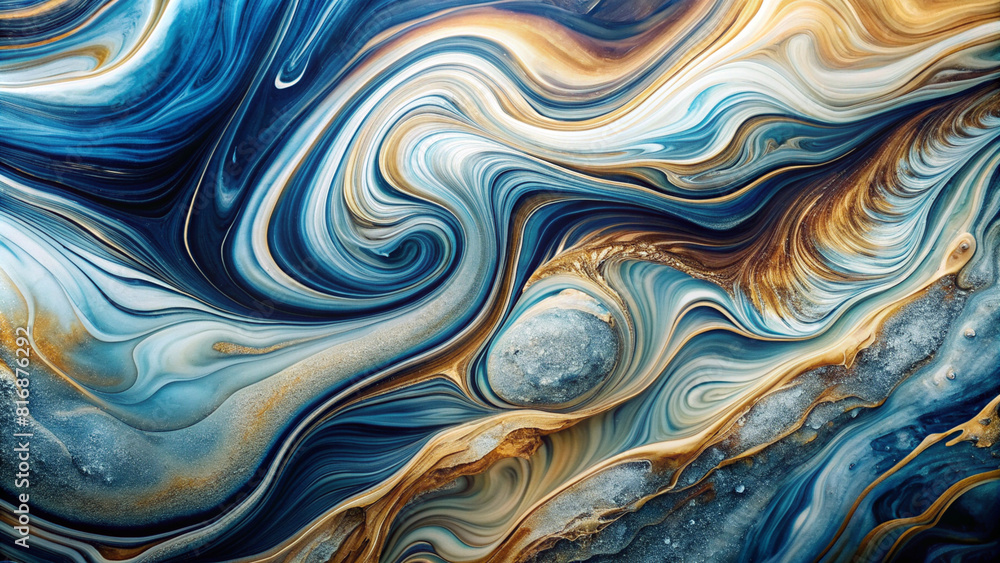 Obraz premium blue and yellow abstract