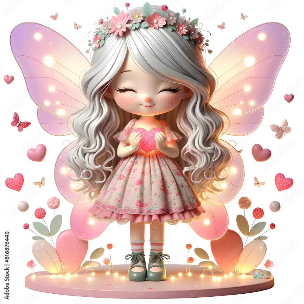 3d fairy with heart 3d fairy with heart