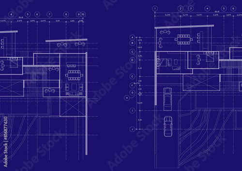 Floor plan designed building on the drawing.