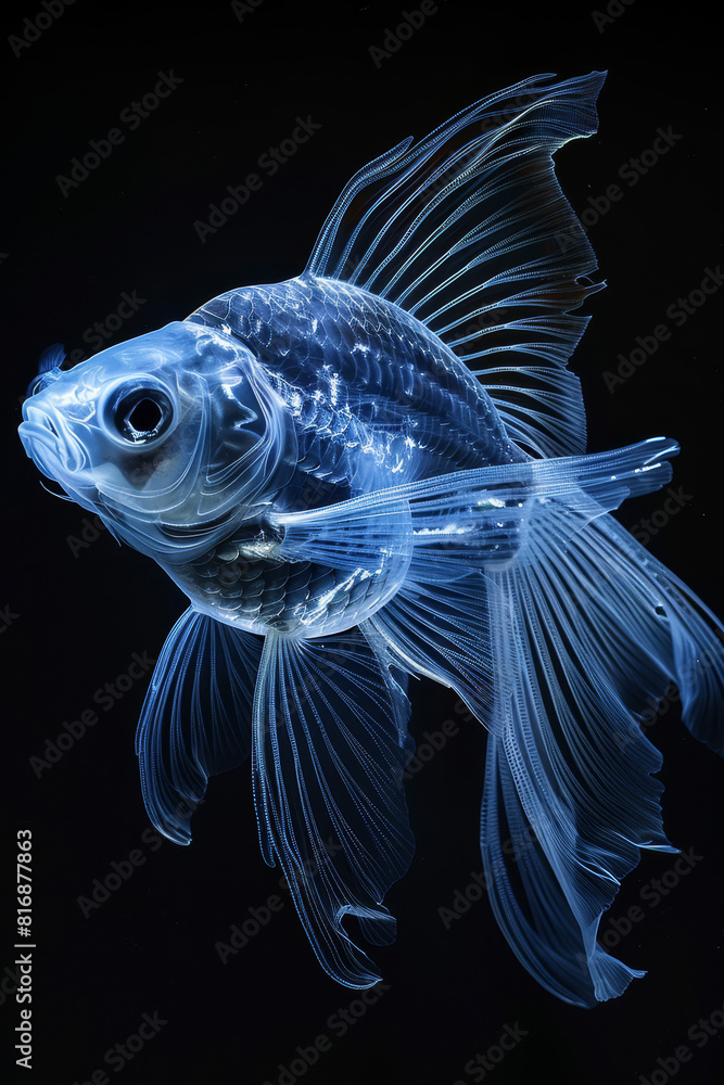 PET scan of an goldfish. PET scan of an goldfish.