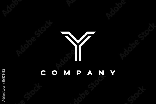 monogram letter y abstract business