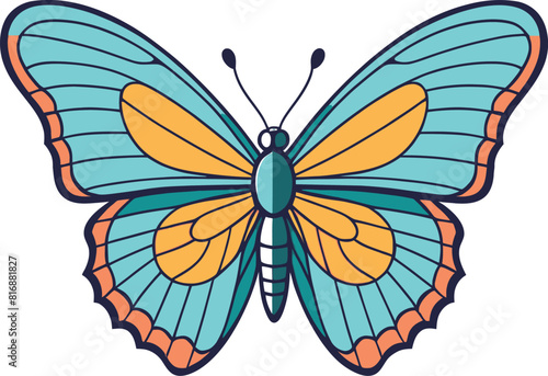 Monarch butterfly vector illustration isolated on a white background
