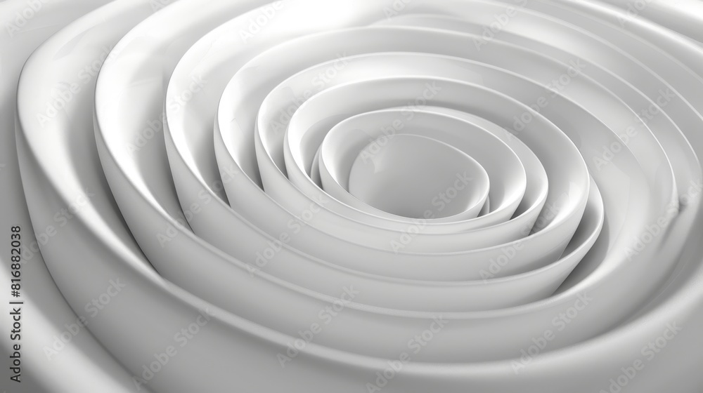 Looped 4K seamless animation of white rotating rings in abstract 3D Looped 4K seamless animation of white rotating rings in abstract 3D
