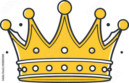 A golden crown vector illustration clip art design