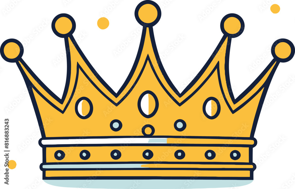 A golden crown vector illustration clip art design A golden crown vector illustration clip art design
