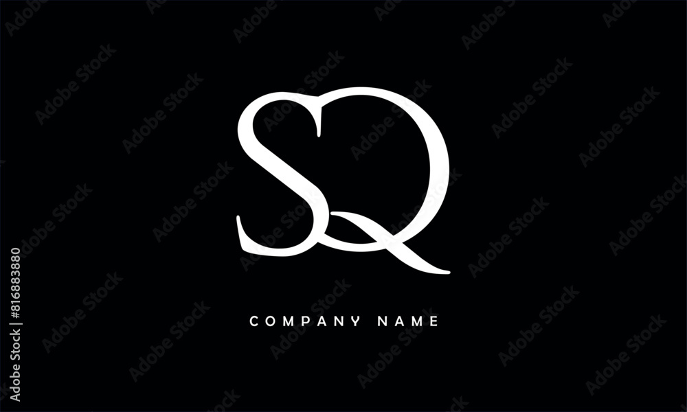 SQ QS S Q Abstract Letters Logo Monogram SQ QS S Q Abstract Letters Logo Monogram