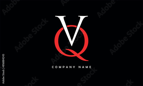 QV VQ Q V Abstract Letters Logo Monogram