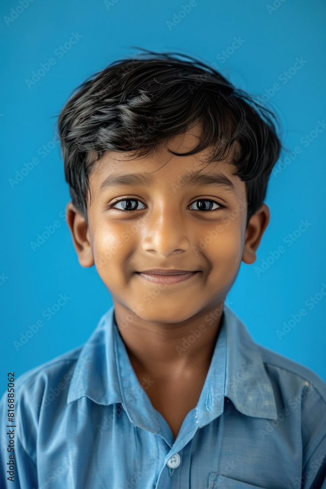 Indian school boy standing confidently Indian school boy standing confidently